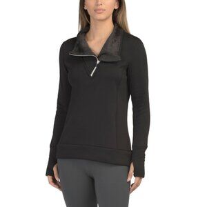 SNOW ANGEL Black Cozy Snuggle Active Base Layer Top